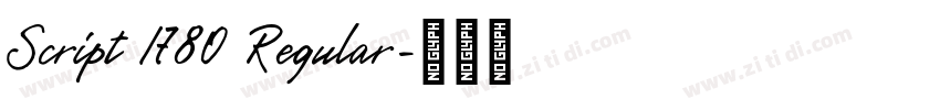 Script I780 Regular字体转换 Script I780 Regular字体转换
